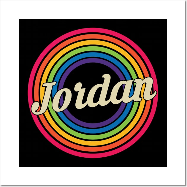 Jordan - Retro Rainbow Style Wall Art by MaydenArt
